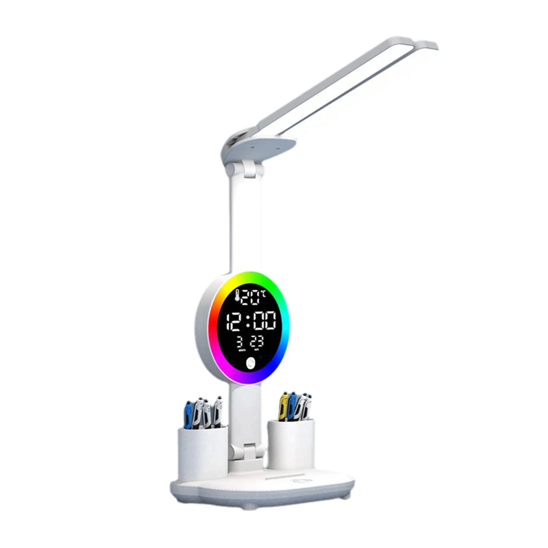 Recarregável lâmpada de mesa led para estudo lâmpada luz leitura led night light com ventilador led