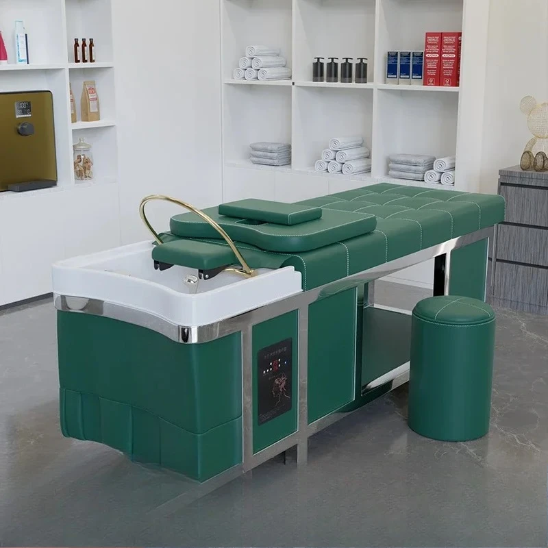 

Light Luxury Water Cycle Therapy Shampoo Chair Salon Stretcher Hairstyle Bed Chairs Stylist Basin Washing Beauty Nail Cadeira