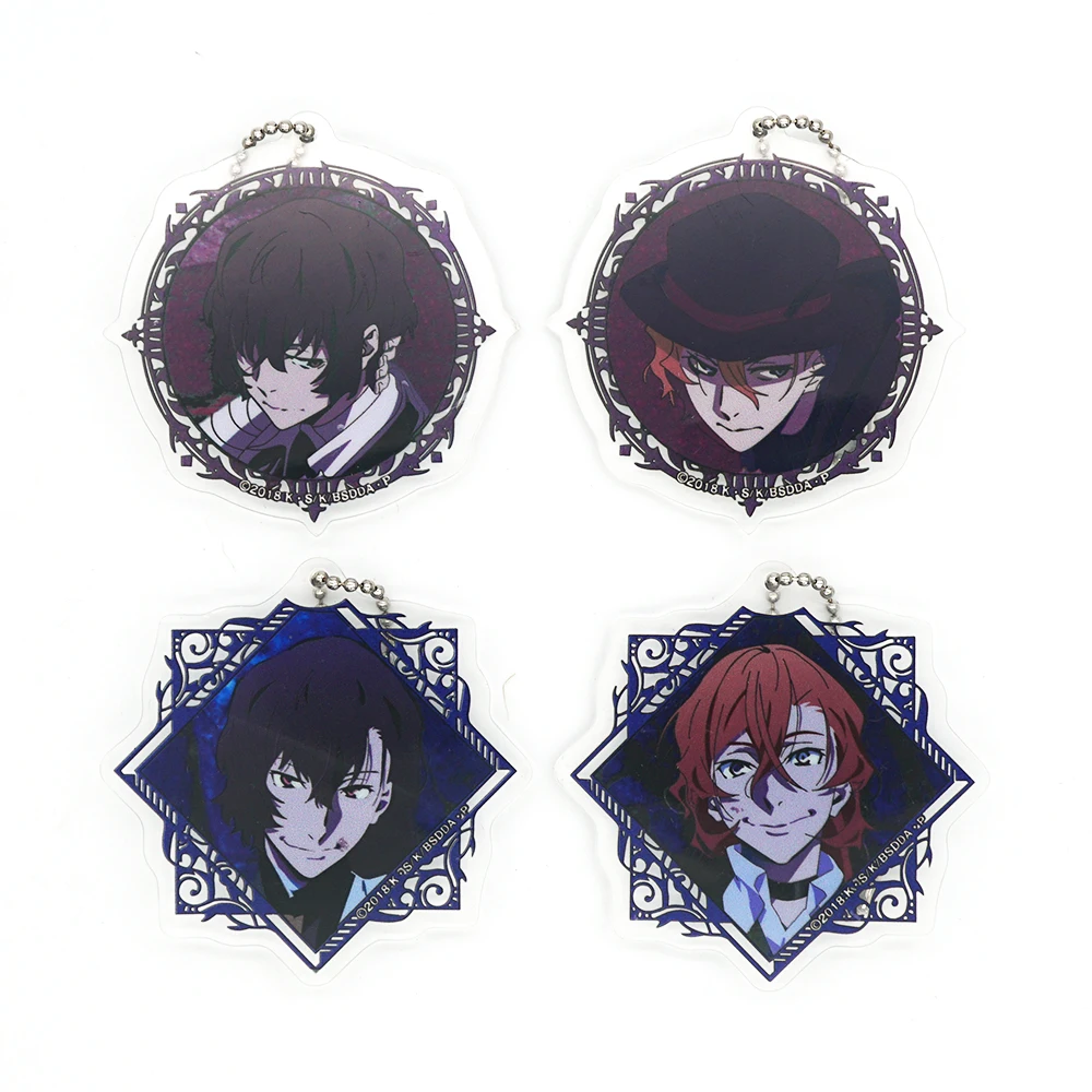 Bungo Stray Dogs Anime Dazai Osamu Nakahara Chuuya Chuya 6cm Acrylic Keychain