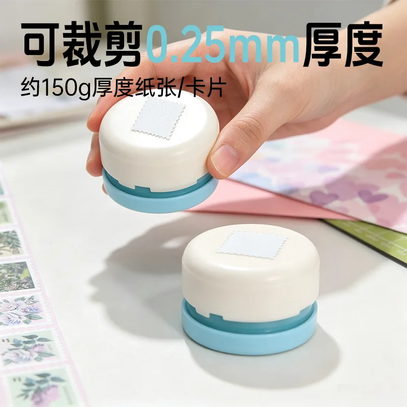 New Stamp shape Craft Punch Embossing Machine Round Hole Punch Toothed Puncher Embosser