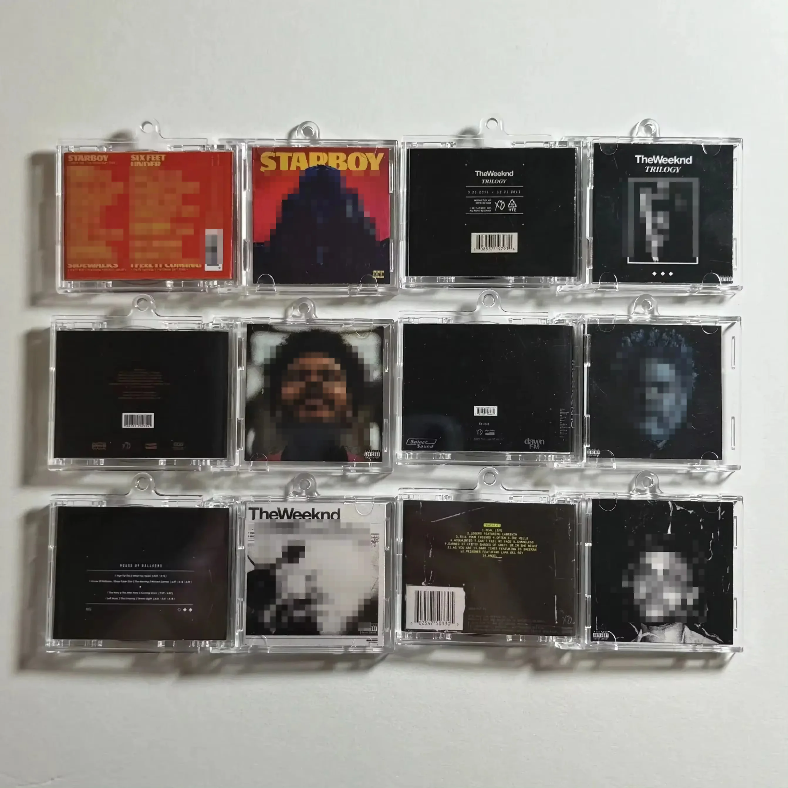 Porte-clés Mini CD personnalisé NDavid, personnalisez votre Spotify ou votre musique Apple pour les amateurs de musique Weeknd