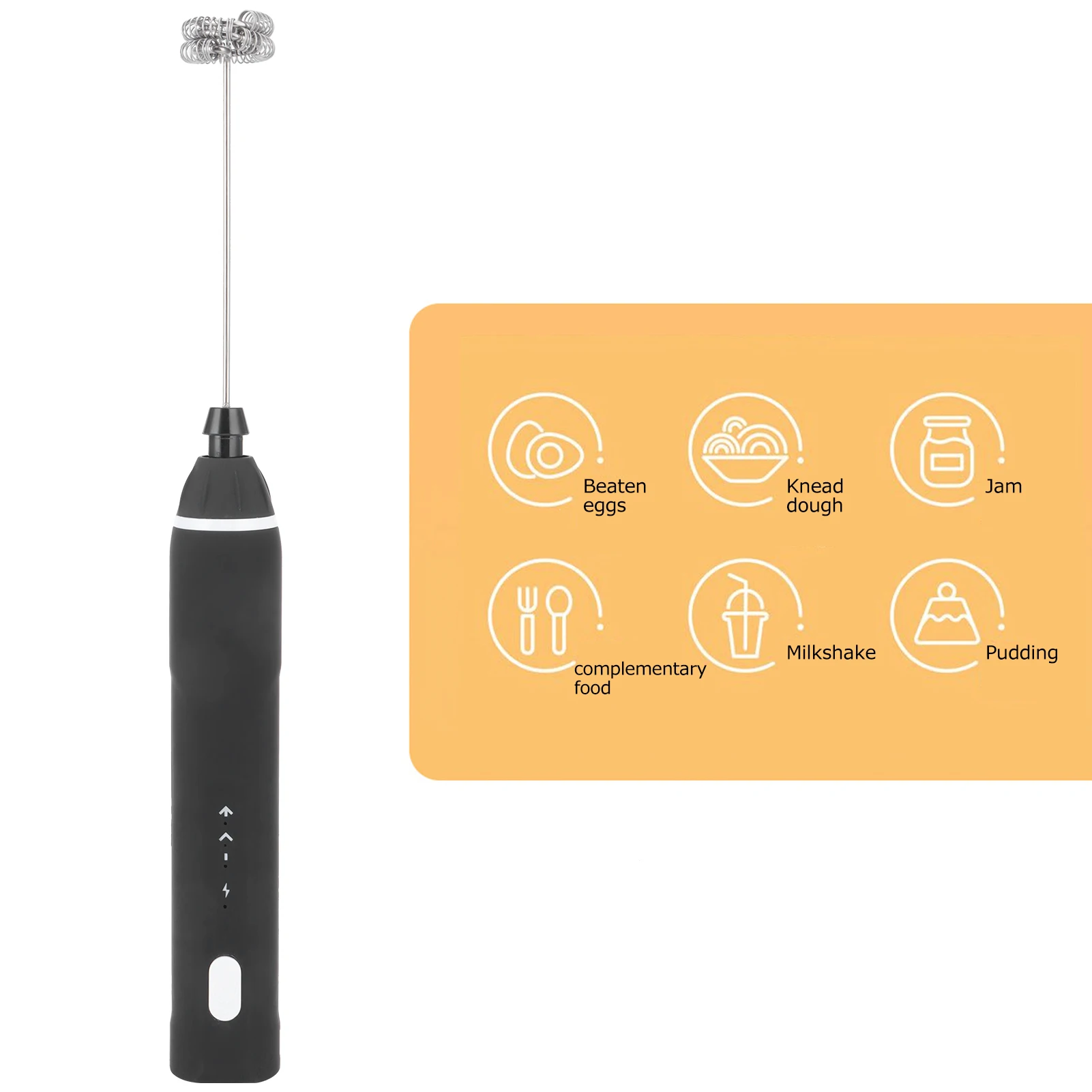 

USB перезаряжаемый вспениватель молока, ручной электрический венчик для взбивания яиц латте капучино