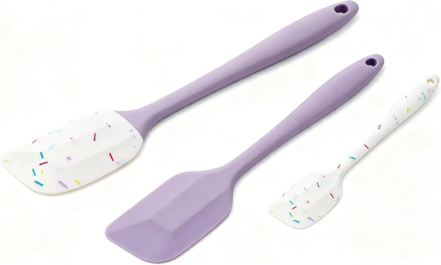 

Silicone Spatula Scraper, Seamless One-piece, Food-grade Silicone, Steel Core, BPA-Free, Non-stick Safe, Candy & Loulan Purple
