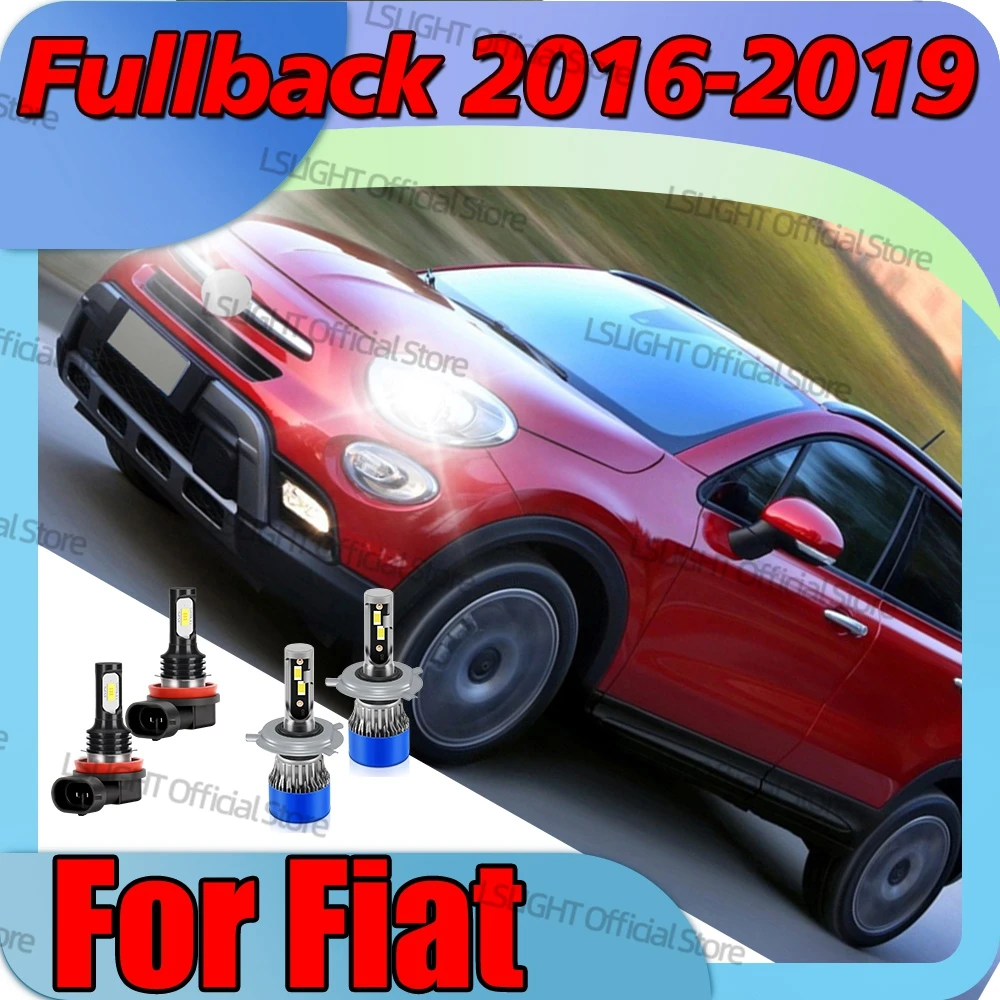 

2/4x автоматическая лампа 3570 CSP чипы для Fiat Fullback 2016 2017 2018 2019 автомобильные передние светодиодные фары 6000K противотуманные фары 12 В аксессуары