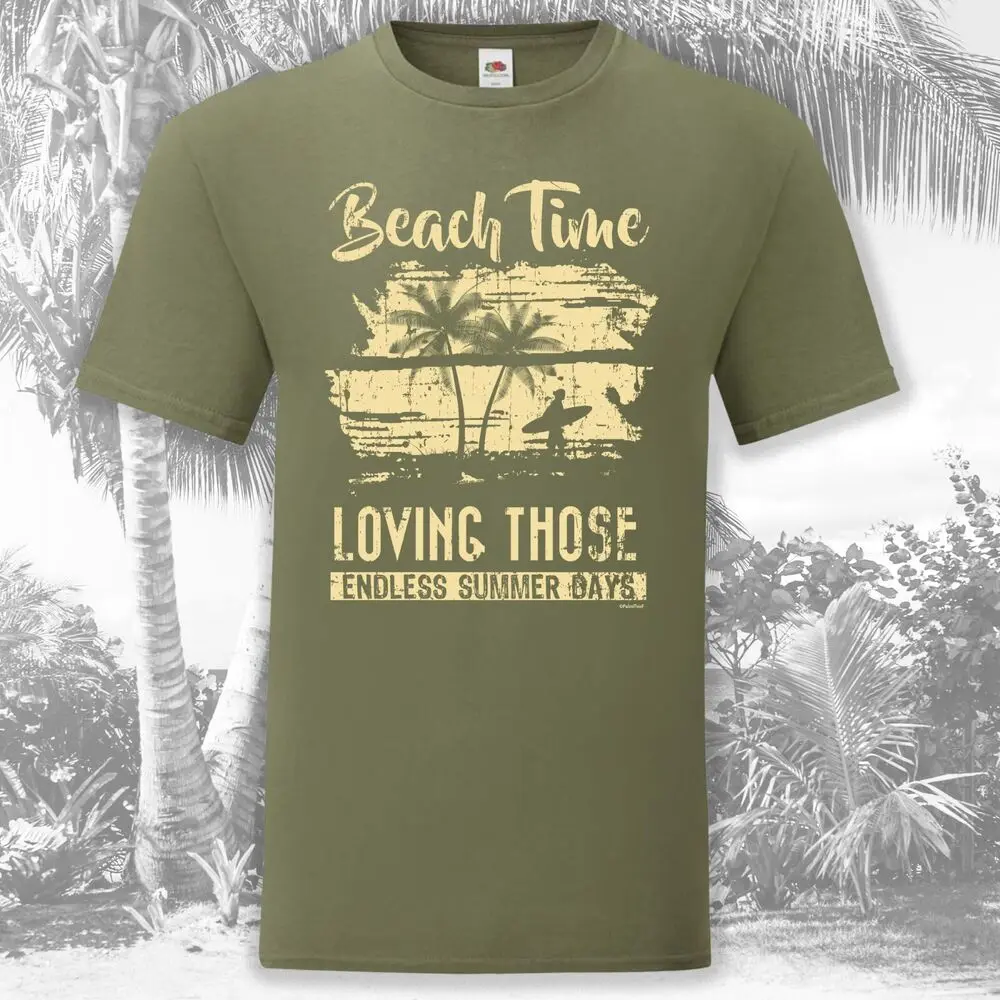 Beach Time Loving Those Long Hot Summer Days T-Shirt Gift Size S - 3XL  High Quality 100%Cotton Short Sleeve