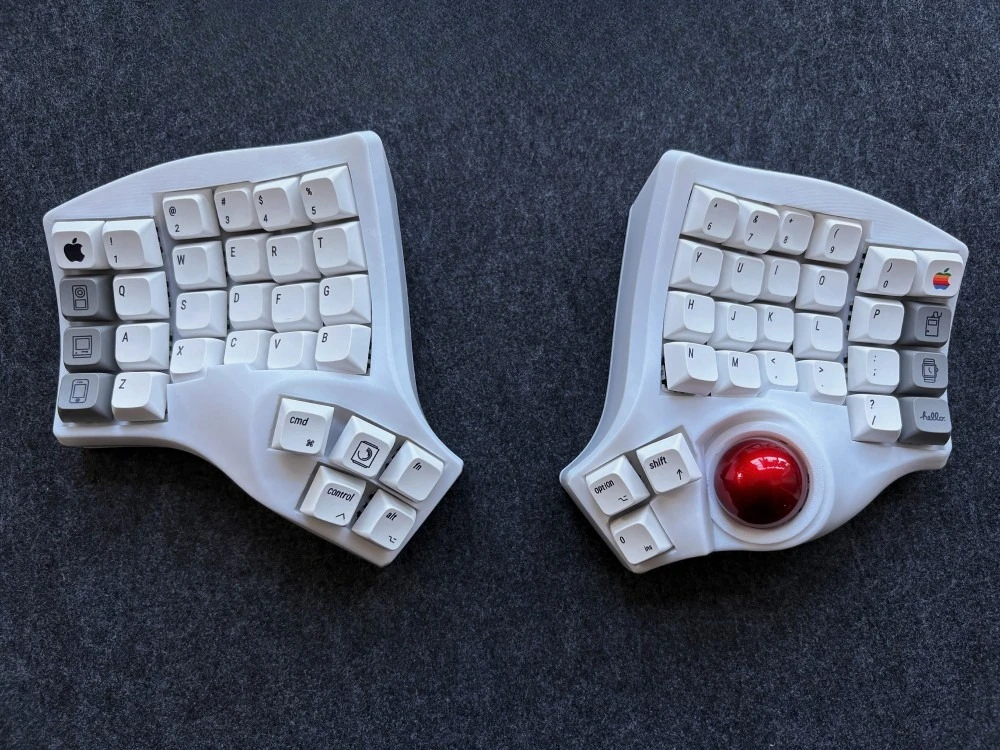 Charybdis MK2 Kit Keyboard Kustom Kabel Nirkabel Bluetooth Hotswap Trackball Split Keyboard Mekanis QMK/ZMK Gamer Teclado