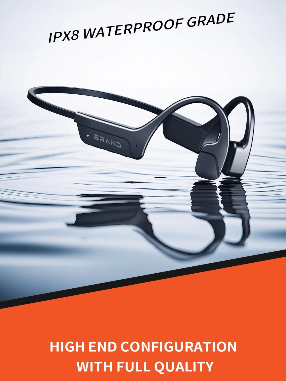 

Наушники для плавания с костной проводимостью, спортивные наушники, беспроводная Bluetooth 5,4, гарнитура Hi-Fi, 32 ГБ, MP3-плеер, микрофон IPX8