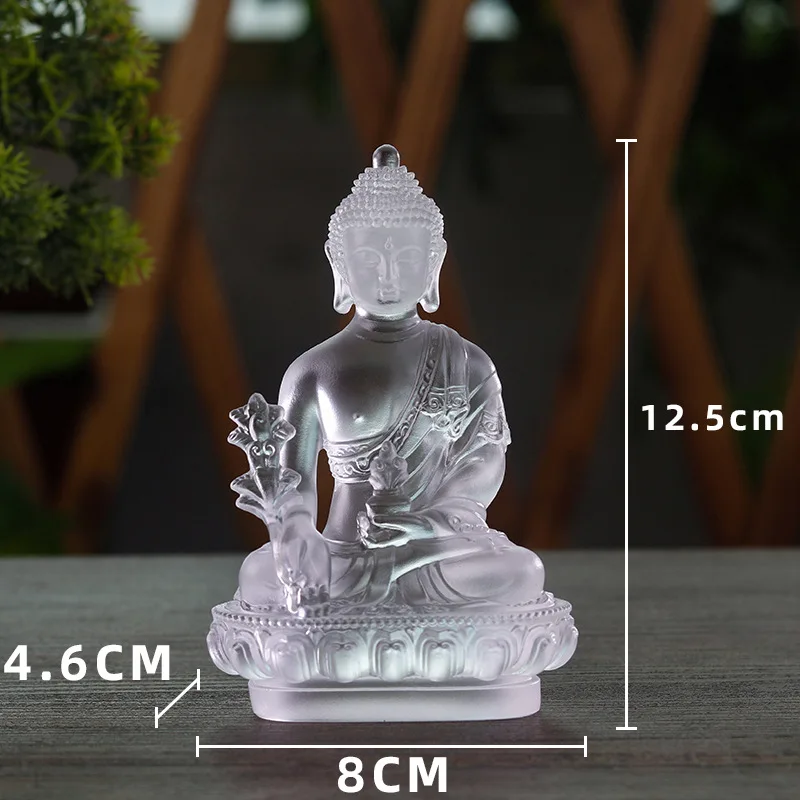 Seven-Color Ancient Handmade Real Glazed Medicine Buddha Height 12.5cm - Bulk Price Better