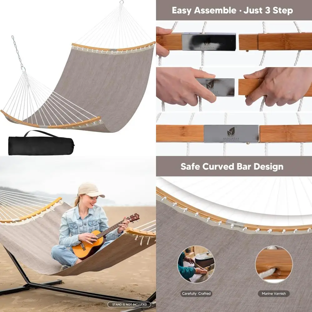 

Гамаки SUNCREAT, уличный гамак с распоркой, портативный гамак для бассейна на улице с сумкой для переноски, кофе