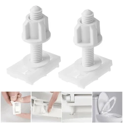 Plastic Toilet Seat Hinge Repair Bolts + Fitting Screws +Washers Kit Accessories Universal Household Replacement