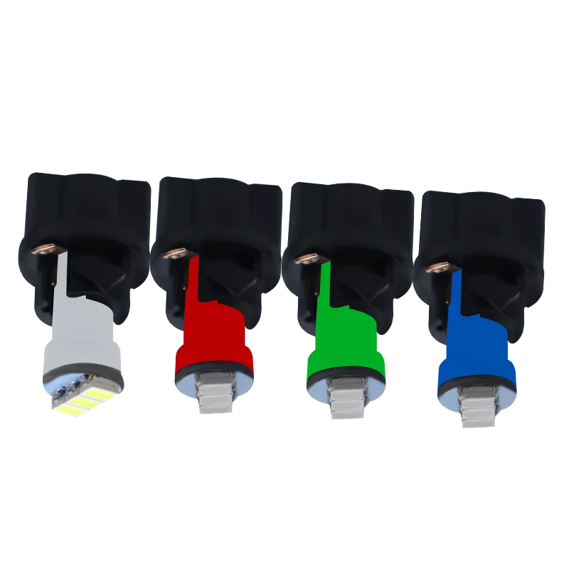 10PCS T5 T6.5 Lamps  Lock Socket diameter3SMD 3 LED Car Board Instrument Panel Bulb Auto Dashboard Warming Indicator Wedge Light