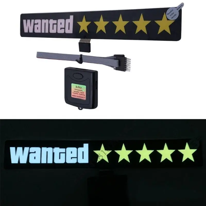 0xxc ملصق تزيين مضيئة الزجاج الأمامي LED كهربائي مطلوب للرعاية لا يوجد قبلة نافذة نافذة ملصق السيارات شارات السلامة #5