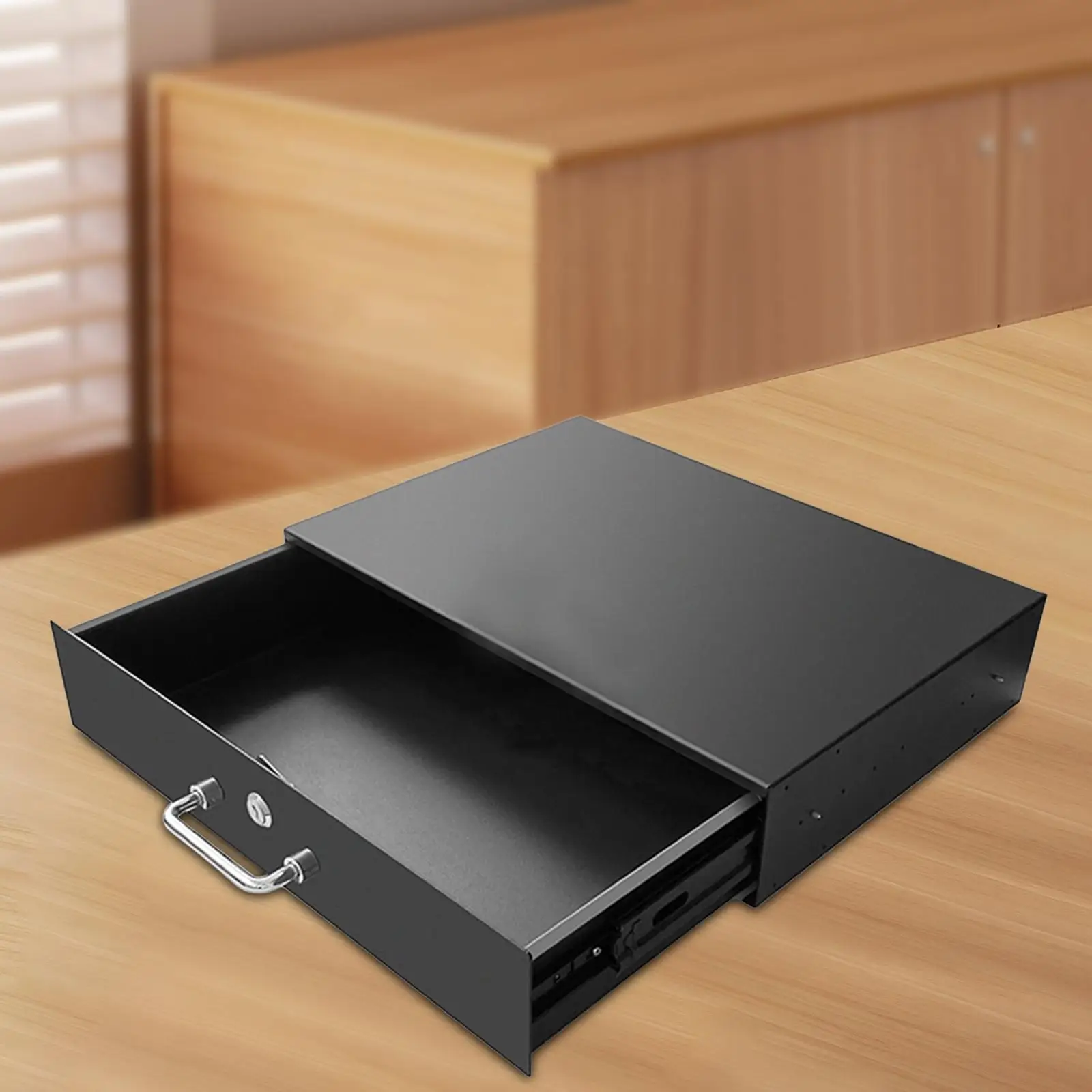 Rack Mount Drawer with Lock and Key 19 inch Rack Mount Lockable Drawer for 19