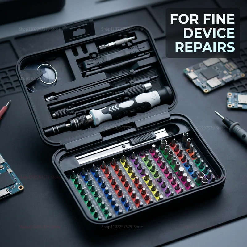 132 in 1 Precision Screwdriver Set Magnetic Phillips Torx Bit Kit for iPhone PC Electronics Watch DIY Repair Tool Household