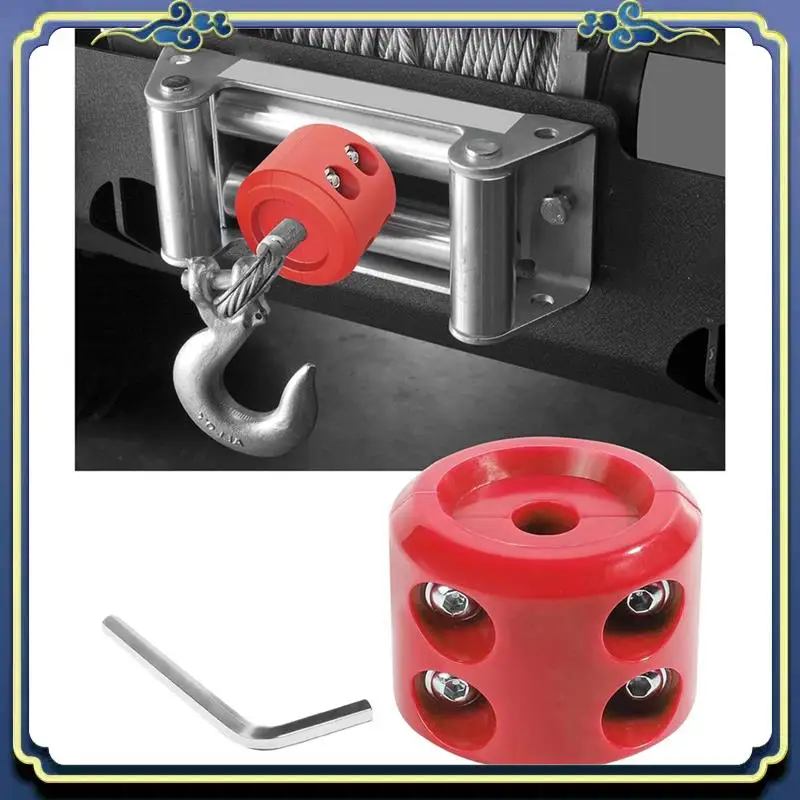 

AU16-Rubber Winch Stopper Stopper Line Rubber Stopper Winch Cable Saver Hook With Hex Wrench,Car Accessories Winch Rope