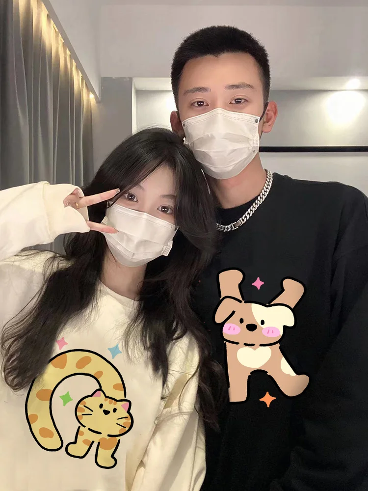 

Autumn Winter Large Size 300 Pou New Faion ular Couple Sweatsuits Men's High-End Sensation Outerwear Trendy 2