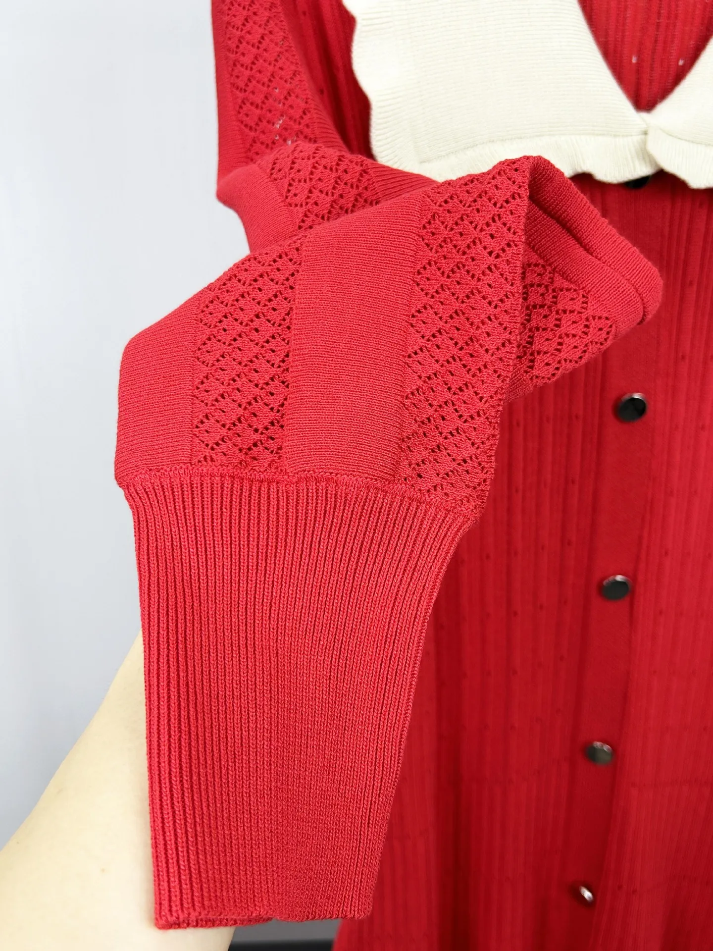 2024 Autumn Winter French Women Knitted Sweater Dress New High Quality Female Doll Collar Lantern Sleeve Slim Mermaid Outwear