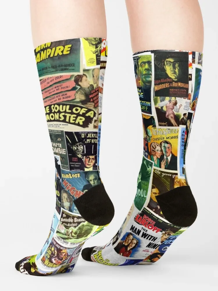 Vintage Horror Socks happy winter cycling basketball Men's Socks Women's