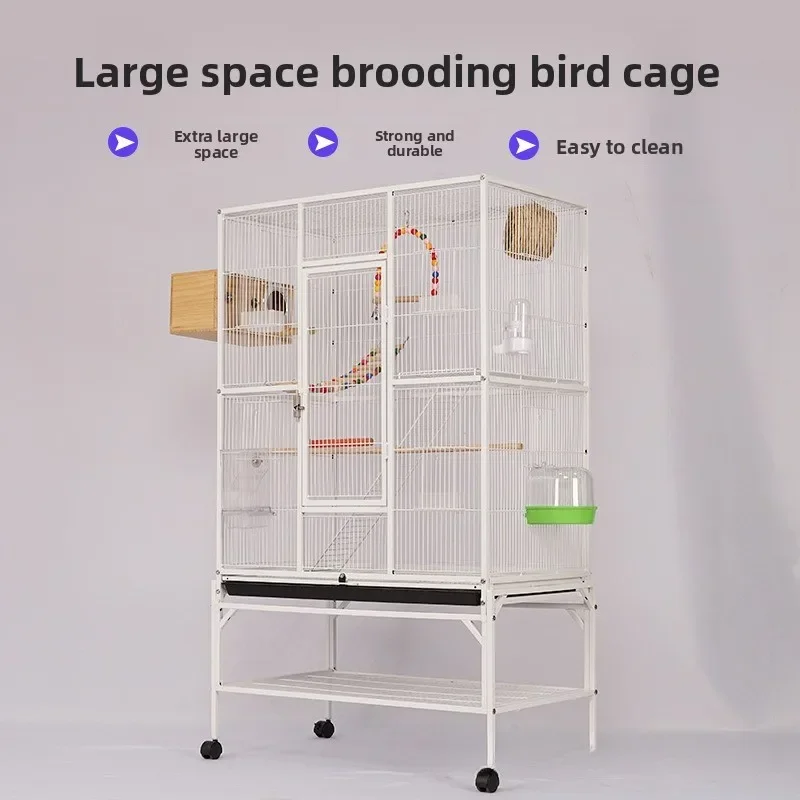 Metal bird cage cast iron bird cage, multi-functional pet group bird  wholesale parrot