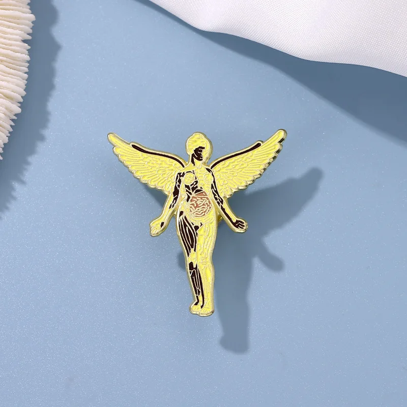 Pop Band Pin Uterus Music Badge Angel Art Alloy Brooch Clothes Bag Accessories Wholesale
