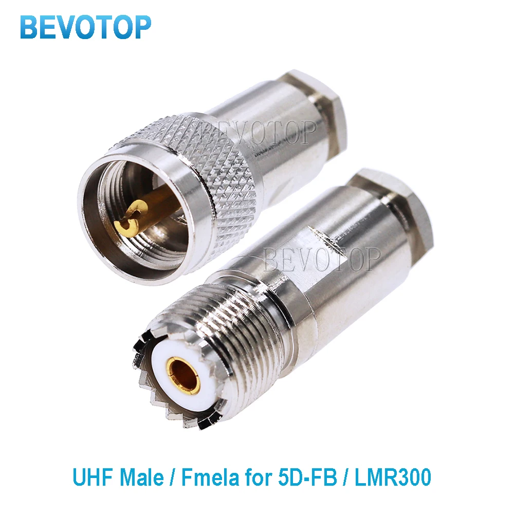 1PCS5D-FBUHFMalePL259Plug/UHFFemaleSO239Jack50-5ClampConnectorfor5D-FB/LMR300CableBEVOTOPRFConnector-AliExpress