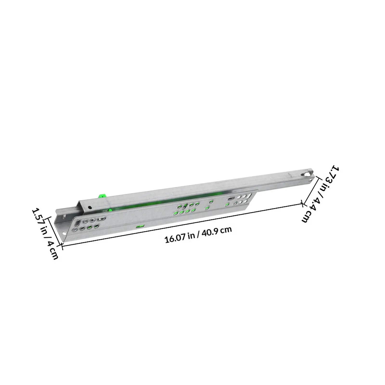 1Pair Steel Drawer Slides Silent Smooth Bearing Furniture Drawer Glides Replacement Household Sliding Rails for Cabinet Dresser