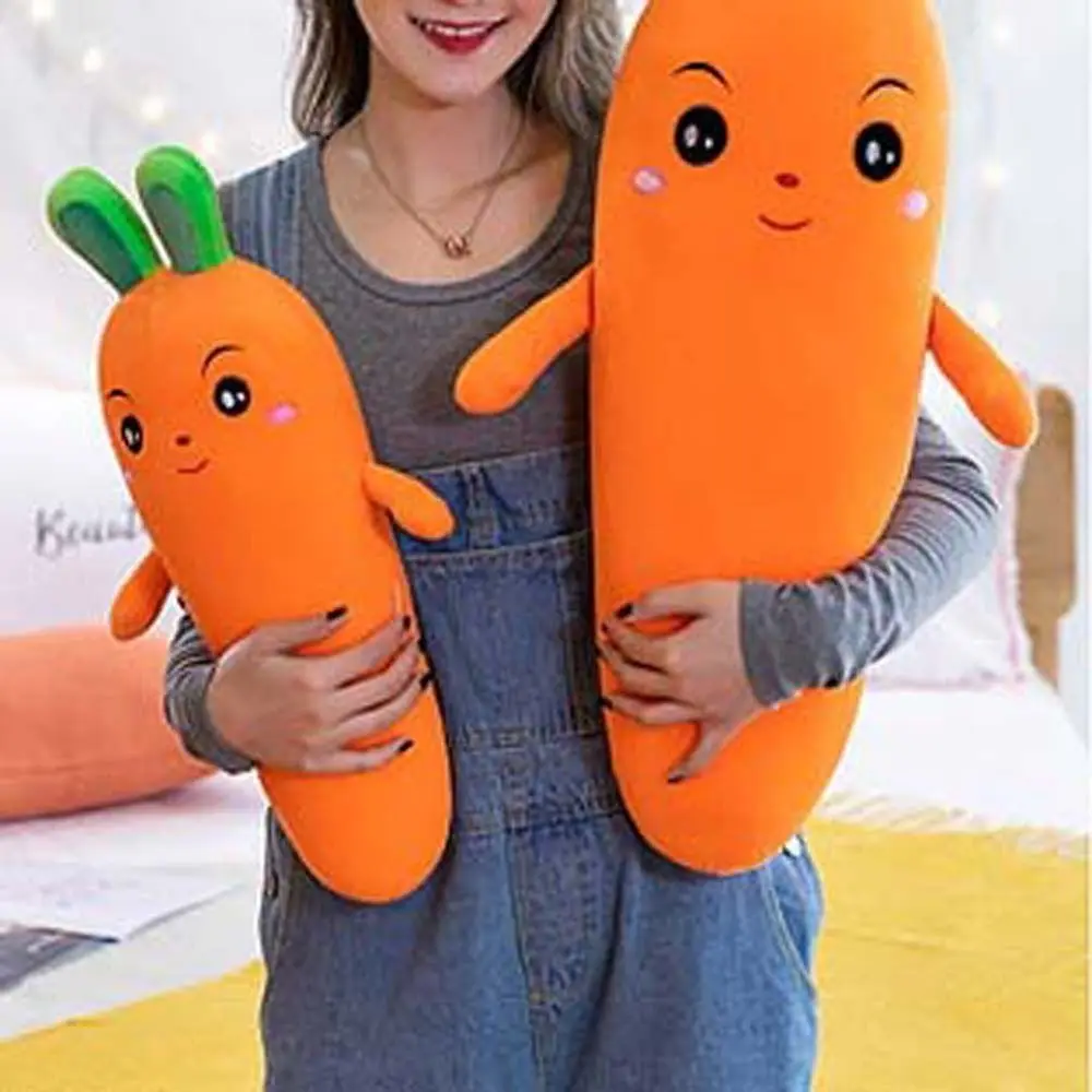 Cuscino Decorazione della casa Peluche divertente Carota lunga Peluche di verdure Peluche Bambola di peluche Carota Giocattolo di peluche Carota