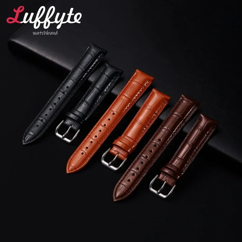 Men's and Women's Leather Watch Straps 12/14/16/18/20/22mm Bamboo Knot Pattern Wristwatch Bracelet Smooth Watch Accessories