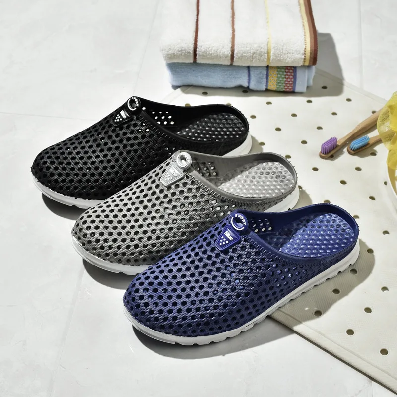 

Новые повседневные пластиковые тапочки для пар с ремешком и отверстием для пальца, для походов и сплавов, большие размеры