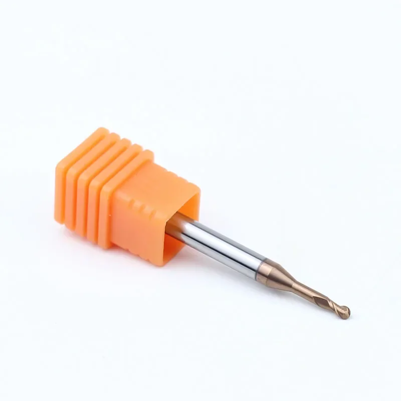 10PCS HRC55 HRC65 Carbide Long Neck Ball Nose End Mills CNC Deep Groove Cutter Milling Cutters Router Bit Knife R0.5 R1 Endmills
