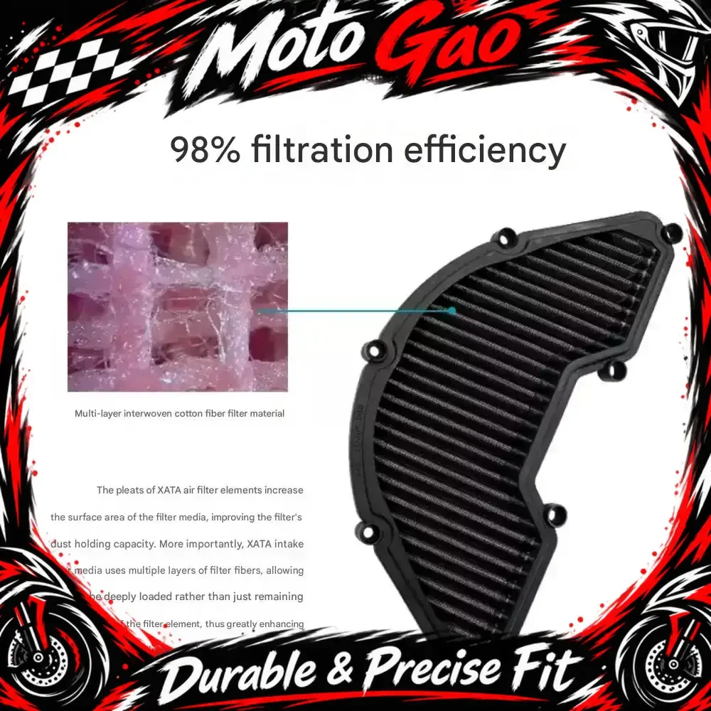 【Precise Fit】Compatible with QJMOTOR SRK921RR high-flow intake air filter element for power enhancement accessories