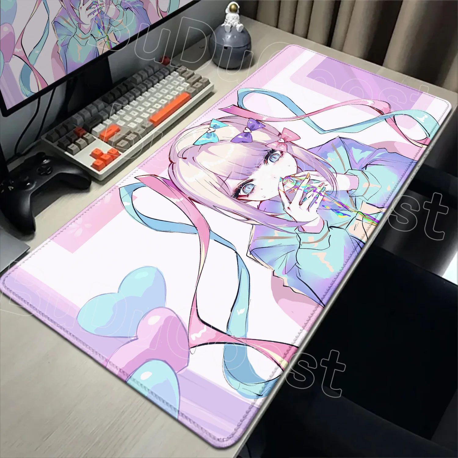 2026 New Wallpaper Needy Streamer Overload Mousepad Kawaii Angel Needy Girl Overdose Mouse Pad Gaming XXL Keyboard Desktop Mat