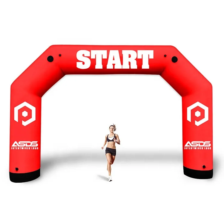 

Waterproof Custom Design Race Giant Advertisnig Large Start Finish Line Inflatable Arch With Led Light