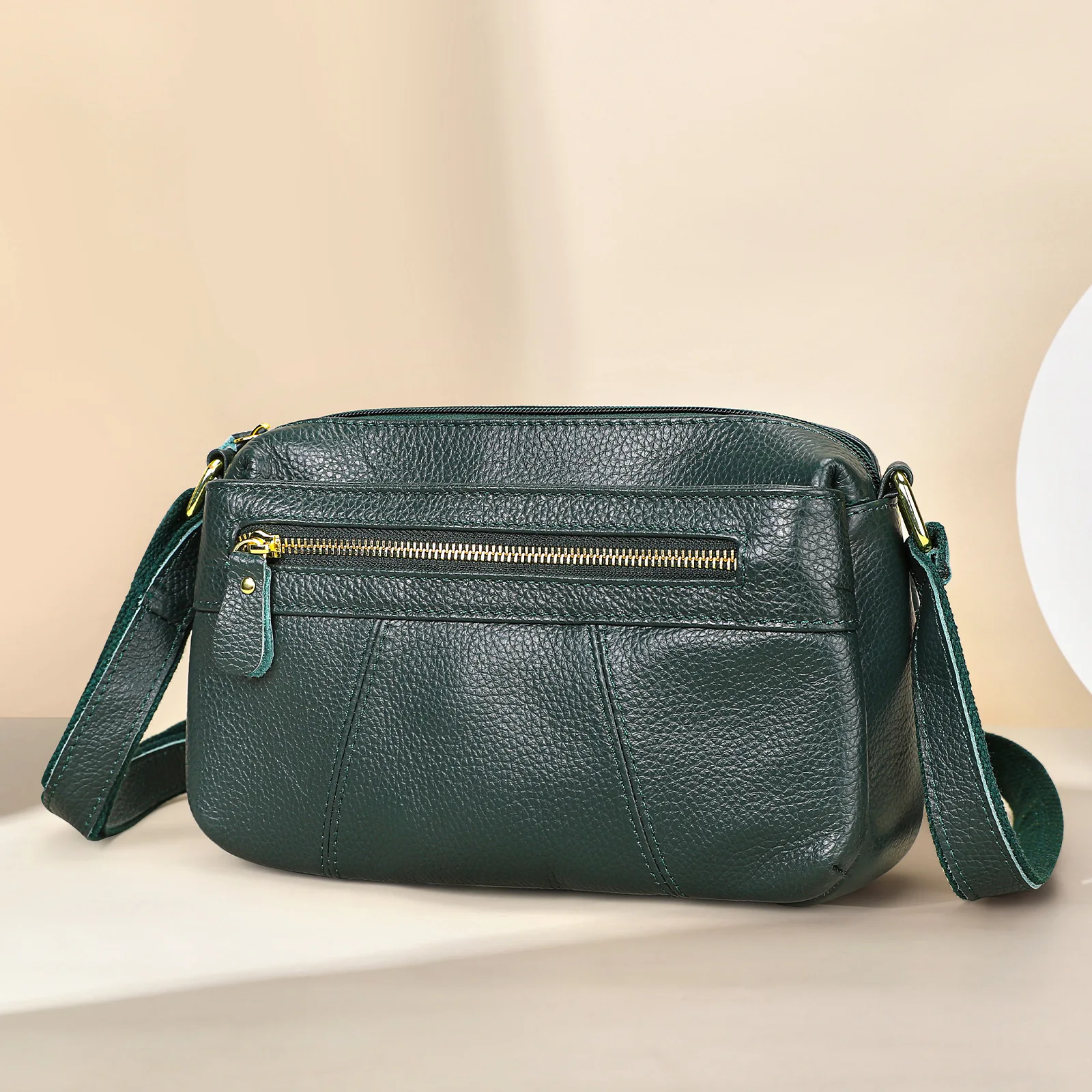 أزياء المرأة حقيبة كروسبودي جلد طبيعي أنثى حقيبة ساع جلد البقر عبر الجسم حقيبة كتف للنساء #6