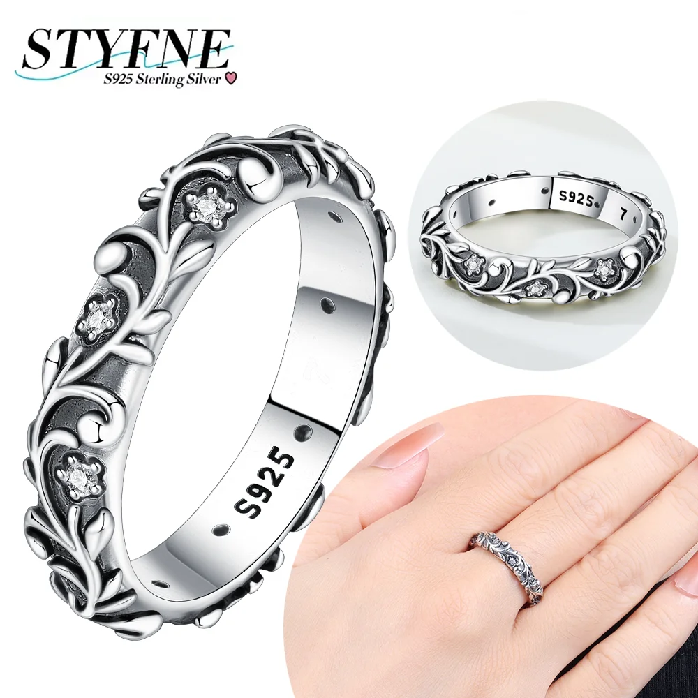 

Женские кольца, оригинальные кольца из стерлингового серебра 925 пробы с ретро-узором, 6–9 ярдов, закрытое кольцо, ювелирные изделия, трендовые кольца 2025 года, подарок на годовщину