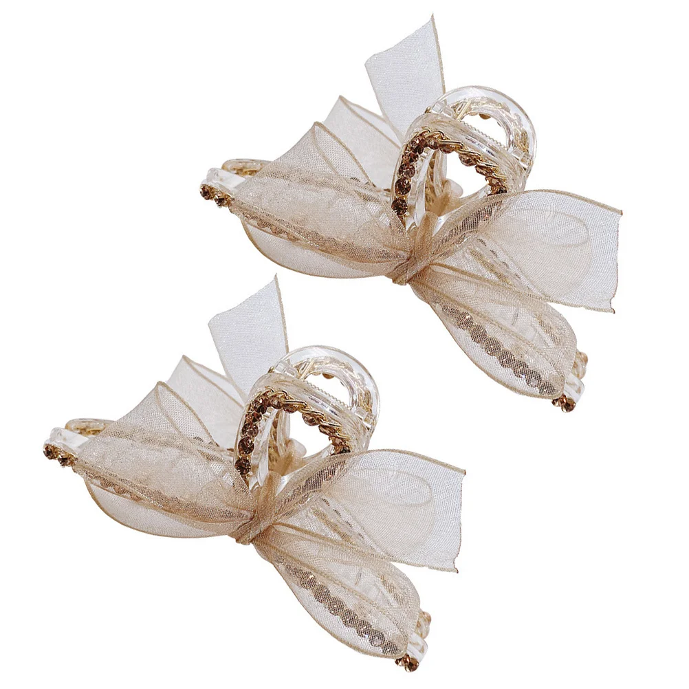 

2pcs Butterfly Bow Hair Claw Clips Zinc Alloy Elegant Hairpins For Women Girls Daily Wear Party Wedding Valentine Gift Accessory