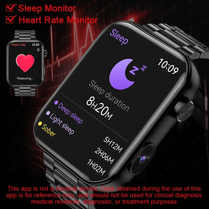 ساعة ذكية جديدة مع كاميرا تسجيل فيديو مزامنة كاميرا الهاتف ذاكرة كبيرة ديناميكية فيديو الطلب الموسيقى بلوتوث دعوة Smartwatch 2025