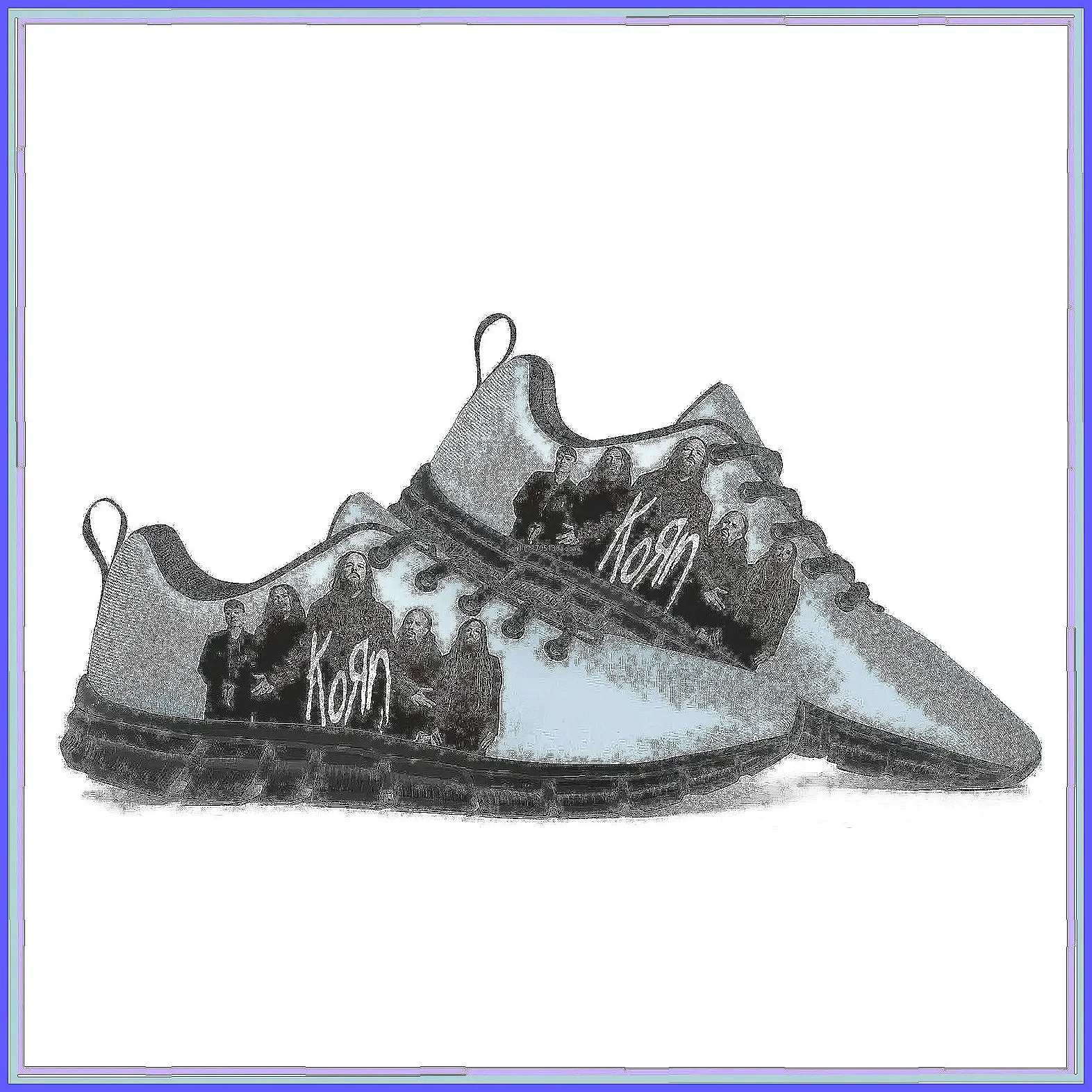 Custom 3D Printed Korn High-Top Sneakers, Unisex Premium Streetwear Casual Shoes view 6