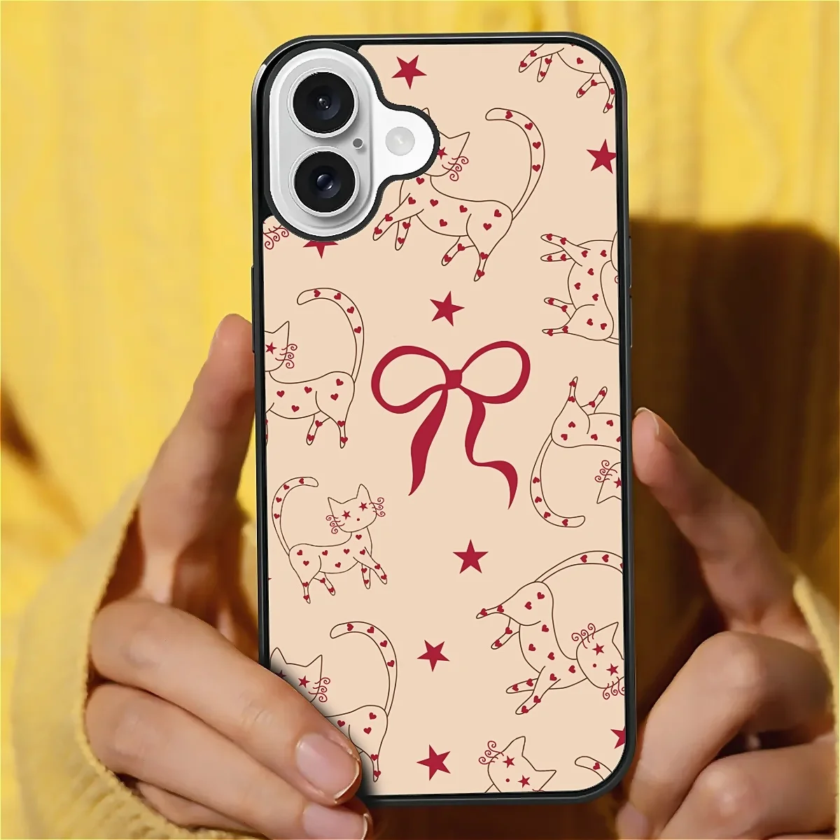 

Anti-drop case, suitable for iPhone, kitten theme HD pattern does not fade, support wireless charging.