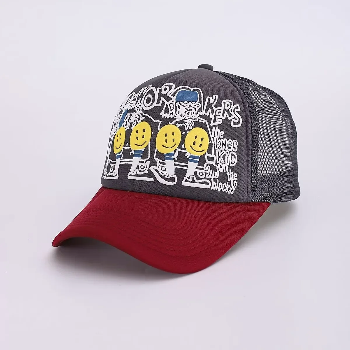 Japan 22AW KAPITAL Camo Foam Printed Mesh Breathable Splicing Baseball Hat for Men and Women Caps