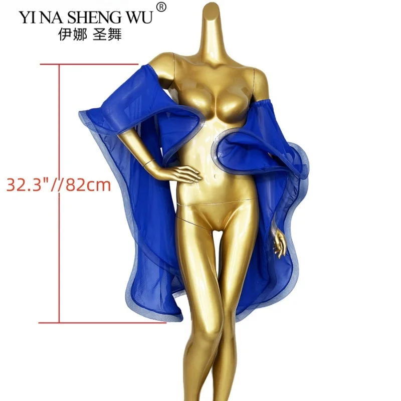 Atacado novo traje de dança do ventre para mulheres chiffon braço mangas traje de dança indiana braçadeiras acessório desempenho