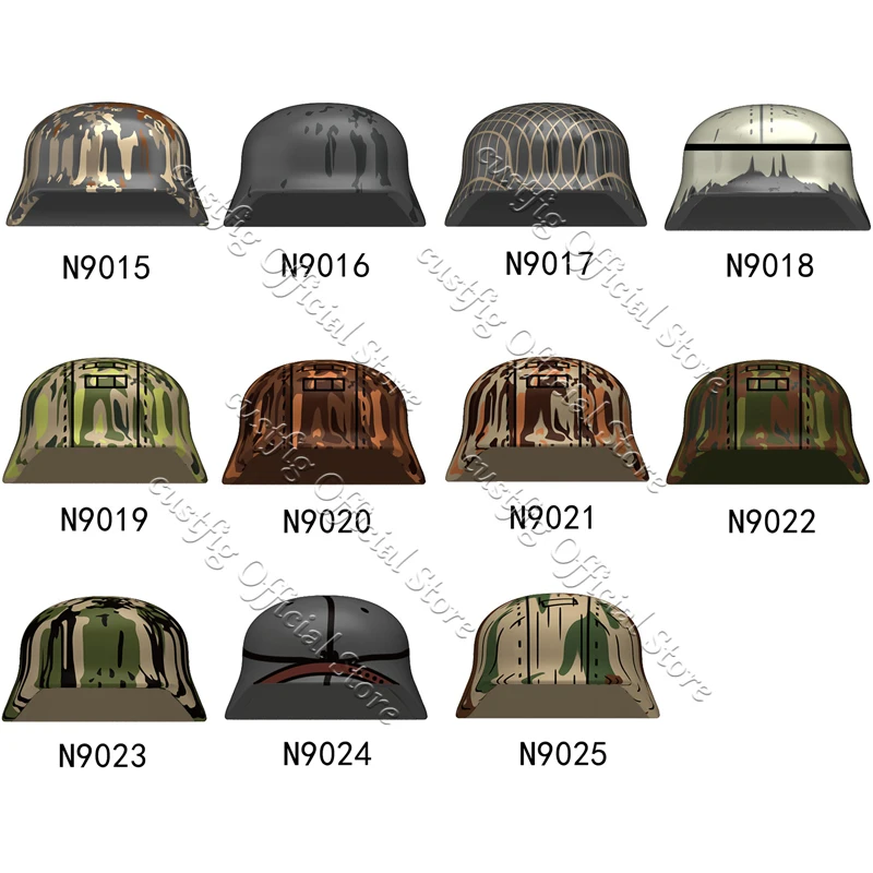 Military Accessories Building Blocks Army Soldiers Arm Box Special Forces Gas Mask Officer Hat Camouflage Helmet Bricks Boy Toys view 5