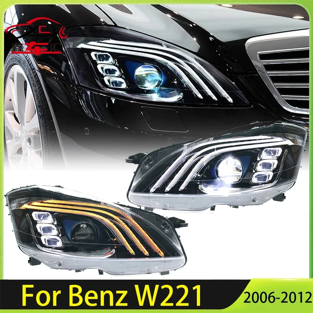 

Car Lights For Mercedes Benz S-Class W221 Headlight 2006-2012 LED Head Lamp DRL Sequential Turn Signal High Low Beam