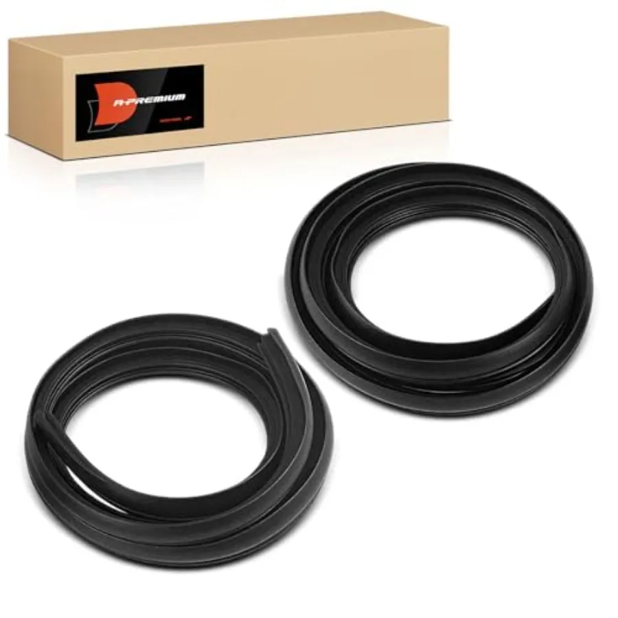 

2PCS Rear Car Door Weather Stripping Seal Strips Compatible with Toyota Tacoma 2005-2015, Crew Cab Pickup