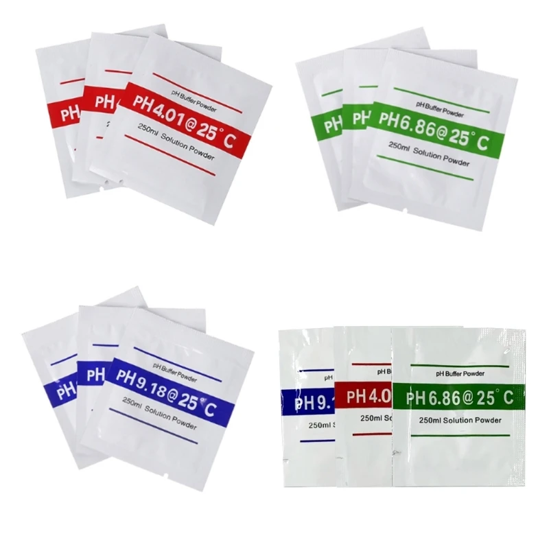 3pcs/lot PH Buffer Powder For Test Meter Measure Calibration PH 4.00 6.68 9.18