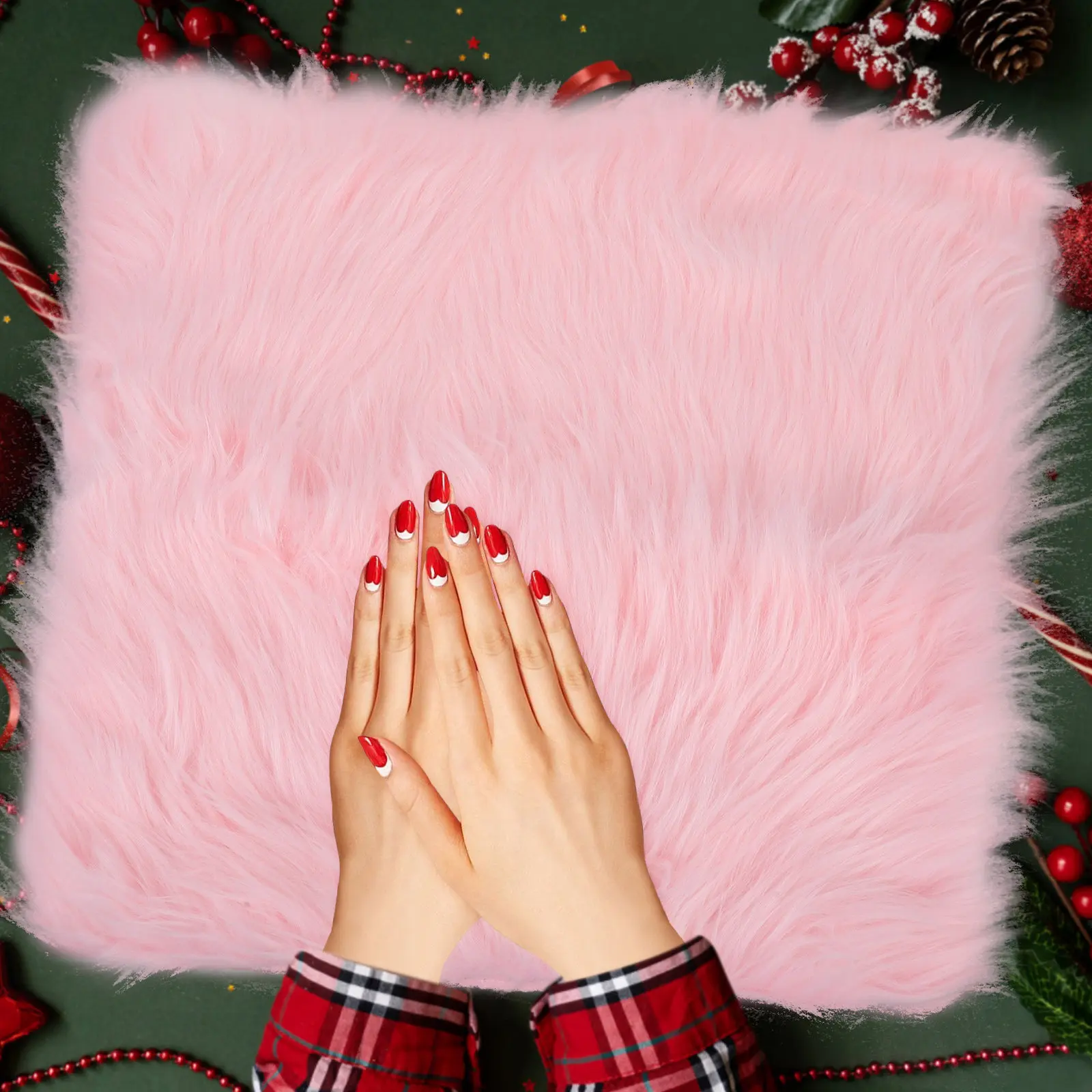 Nail Art Background Rug Soft Texture Small Photo Mat Multi Functional Photo Prop for Nail Display Photography Supplies