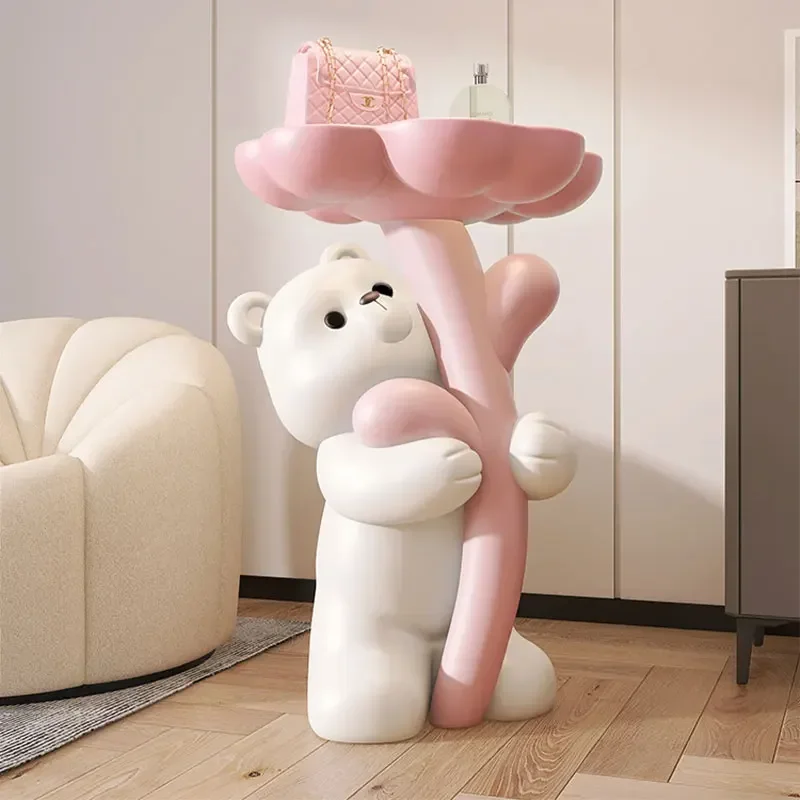 Cute Cartoon Bear Stolik kawowy Sofa Stolik nocny Sundries Organizer Dekoracje podłogowe w salonie Ozdoby na biurko Wystrój domu