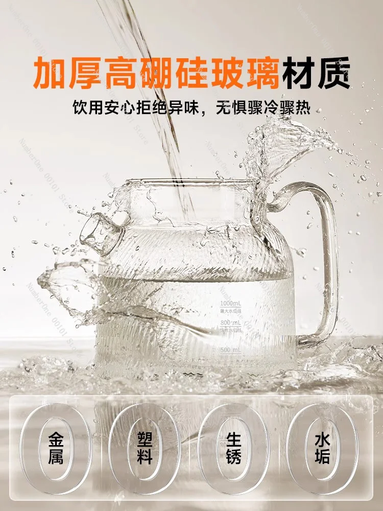 Pure glass health pot stewing integrated tea pot office small multi-functional kettle