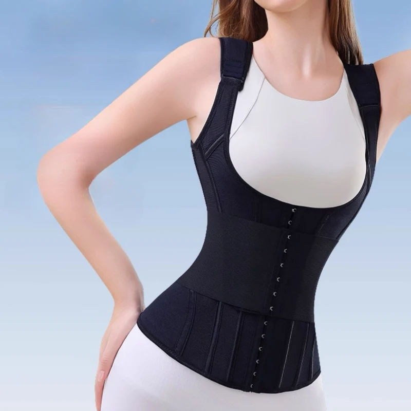Body Shaper Shapewear Women Vest Tops Double Compression Waist Trainer Corset Adjustable Hook-eyes corset top gaine  lingerie