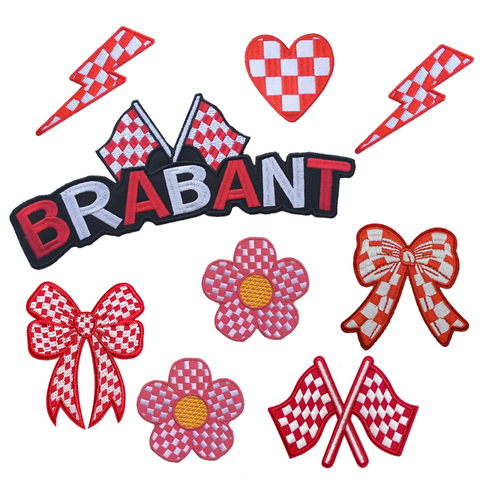 Flaga karnawałowa Naszywki na piwo do odzieży Żelazko na haftowanej aplikacji Odznaka Noord-Brabant Emblemat